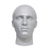 Economy Grey Male Realistic Mannequin Head - 27cm