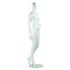 Realistic Gloss White Female Faceless Mannequin - Leg Forward