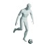 Sports Matt White Male Sculpted Mannequin - Footballer