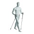 Sports Matt White Male Sculpted Mannequin - Walking