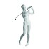 Sports Matt White Female Sculpted Mannequin - Golfer