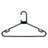 Black Logo Plastic Clothes Hangers - Flat - 42cm