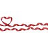 Valentine's Red Heart Ribbon Window Cling - Border - 135 x 18cm