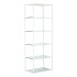 Edge White & Glass Shelving Unit - 6 Shelves - 177 x 64 x 39cm