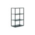 Edge Black Shelving Unit - 4 Shelves - 107 x 64 x 39cm