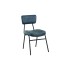 Blue City Leather & Iron Padded Chair - 80 x 47 x 55cm