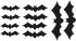 Halloween Bats Window Clings - Assorted - Black - 75 x 42 cm