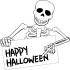 Halloween Skeletons Window Clings - Assorted - White - 68 x 68 cm