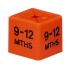 Colour-Coded Childrenswear Size Cubes - 9-12 Months - Orange