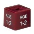 Colour-Coded Childrenswear Size Cubes - Age 1-2 - Red