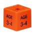 Colour-Coded Childrenswear Size Cubes - Age 3-4 - Orange