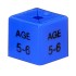 Colour-Coded Childrenswear Size Cubes - Age 5-6 - Blue