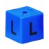 Colour-Coded Unisex Size Cubes - L - Black on Blue