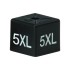 Colour-Coded Unisex Size Cubes - 5XL - Black