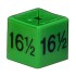 Colour-Coded Menswear Size Cubes - Size 16 1/2 - Green