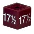 Colour-Coded Menswear Size Cubes - Size 17 1/2 - Burgundy