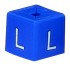 Colour-Coded Unisex Size Cubes - L - White on Blue