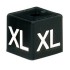 Colour-Coded Unisex Size Cubes - XL - Black