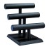 Black Leatherette Bangle Stand - 3 Tier