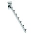 Chrome Slatwall Inclined Arms - 7 Pin - 36cm