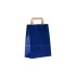 Blue Flat-Handle Paper Carrier Bags - 22 x 29 + 10cm