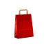Red Flat-Handle Paper Carrier Bags - 22 x 29 + 10cm