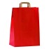 Red Flat-Handle Paper Carrier Bags - 32 x 45 + 14cm