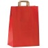Red Flat-Handle Paper Carrier Bags - 44 x 48 + 16cm