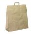 Brown Flat-Handle Paper Carrier Bags -44 x 48 + 16cm