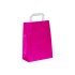 Fuchsia Pink Flat-Handle Paper Carrier Bags - 22 x 29 + 10cm