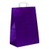 Purple Flat-Handle Paper Carrier Bags - 32 x 45 + 14cm