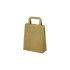Brown Flat-Handle Paper Carrier Bags -18 x 23 + 8cm