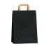 Black Flat-Handle Paper Carrier Bags - 22 x 29 + 10cm