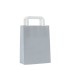 Grey Flat-Handle Paper Carrier Bags - 18 x 23 + 8cm