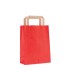 Red Flat-Handle Paper Carrier Bags - 18 x 23 + 8cm