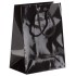 Black Laminated Gloss Paper Carrier Bags Minipack - 11 x 14 + 6cm