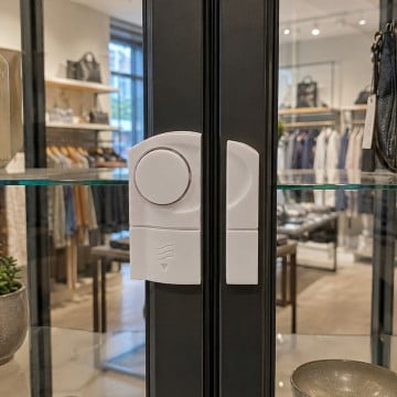 White Self-Adhesive Contact Sensor Chime Alarm