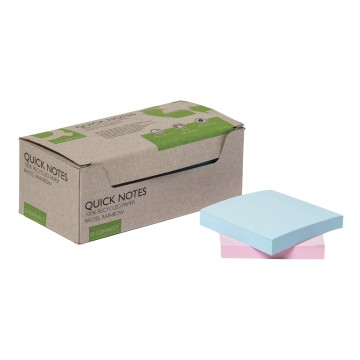 Recycled Post-It Notes - Assorted - 76 x 76mm
