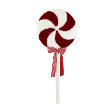 Hanging Red & White Striped Lollipop - 64cm