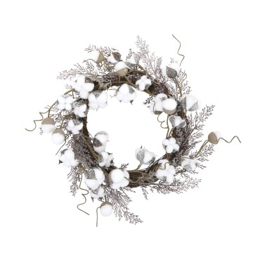 White Berry & Flower Wreath - 40cm