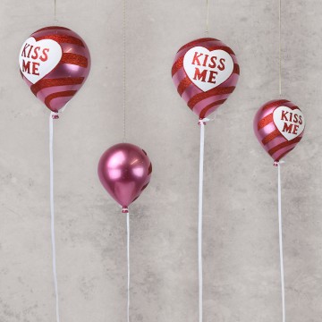 Kiss Me Balloon - Pink & Red - 20cm