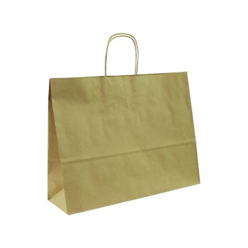 Brown Matt Kraft Paper Carrier Bags - 40 x 31 + 12cm