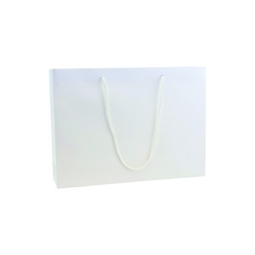 White Luxury Recyclable Paper Carrier Bags - 44 x 32 + 10cm