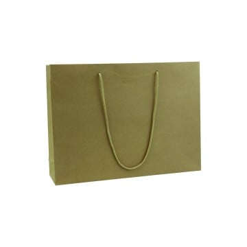 Brown Luxury Recyclable Paper Carrier Bags with Rope Handles - 44 x 32 + 10cm