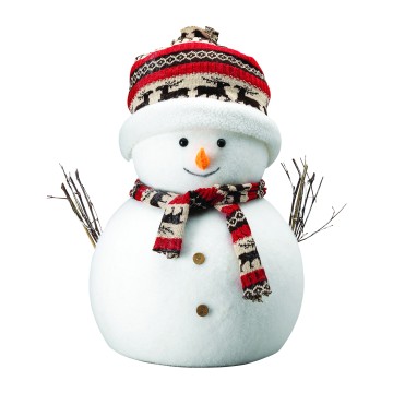 Snowman With Burgundy Accessories