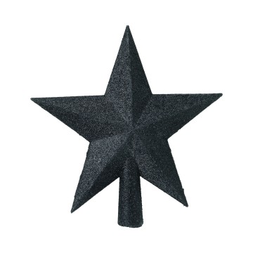 Tree Top Star Glitter - Black