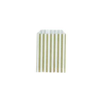 Gold Stripe Paper Bags - 13 x 18cm