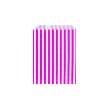 Pink Stripe Paper Bags - 18 x 23cm