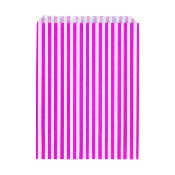 Pink Stripe Paper Bags - 24 x 36cm