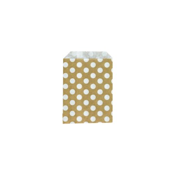 Gold Polka Dot Paper Bags - 13 x 18cm